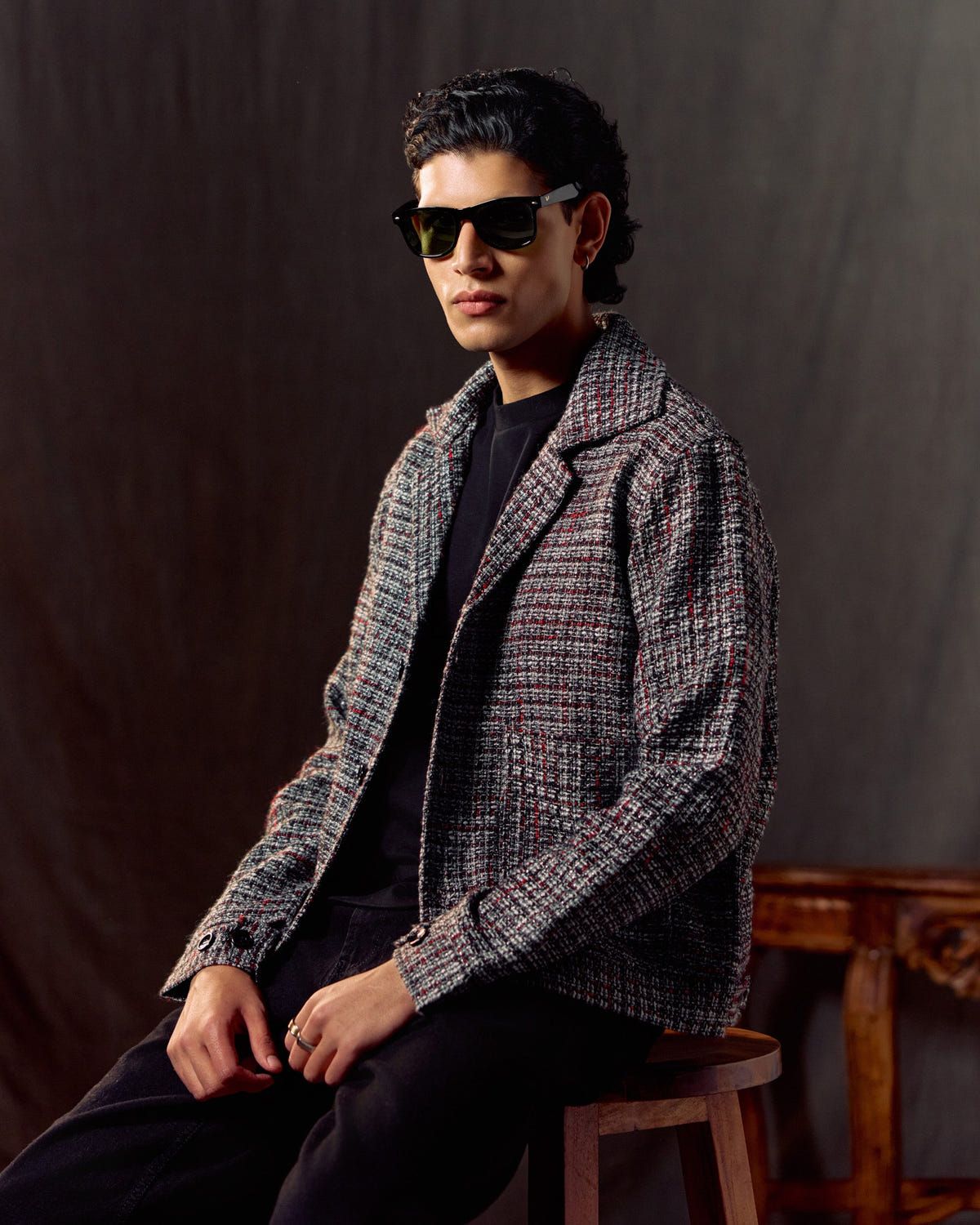 Midnight Jazz Tweed Jacket - image 2