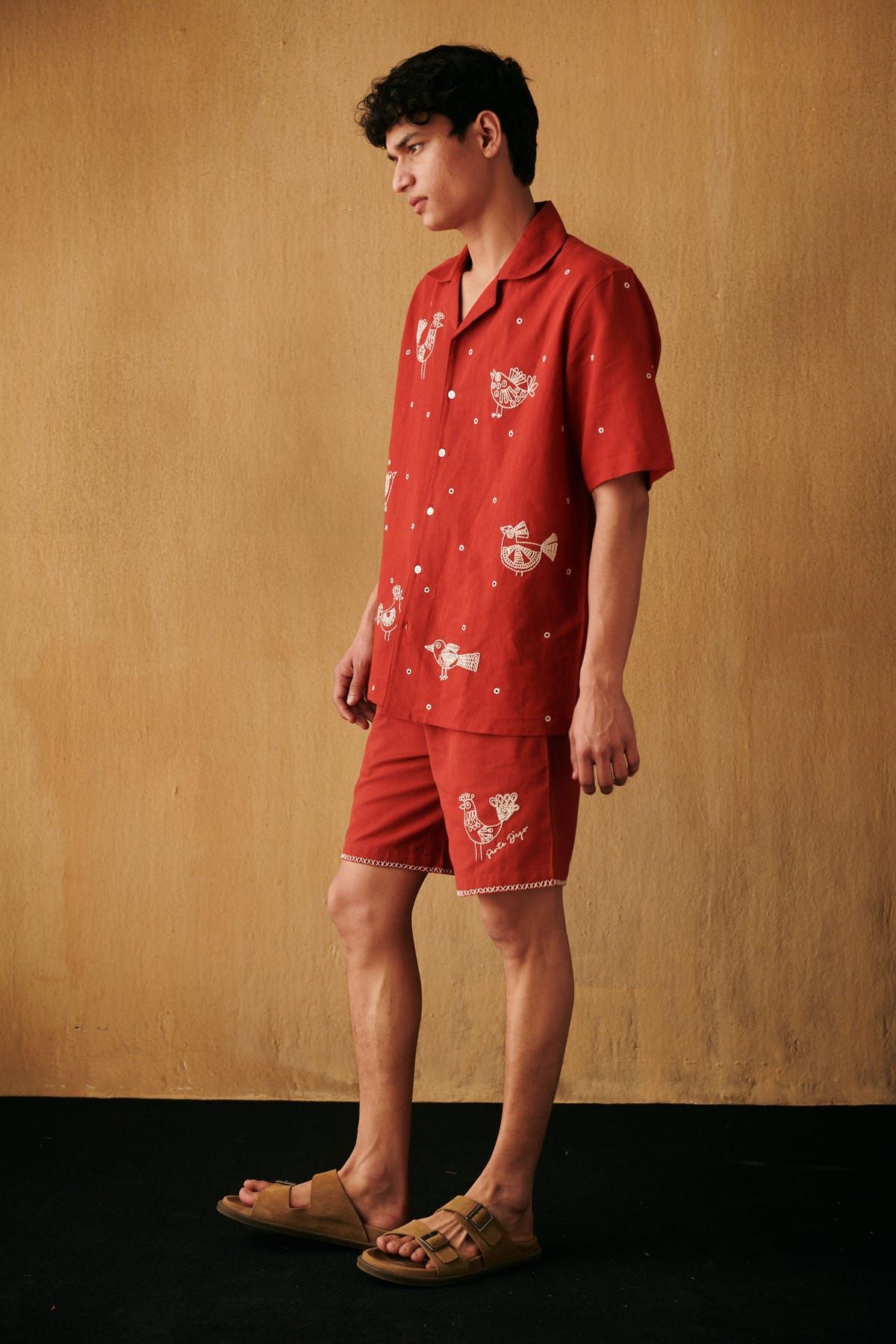 "Afternoon in Tuscany" hand embroidered Shirt - image 3
