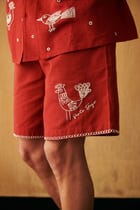 "Afternoon in Tuscany" hand embroidered Shirt view 7