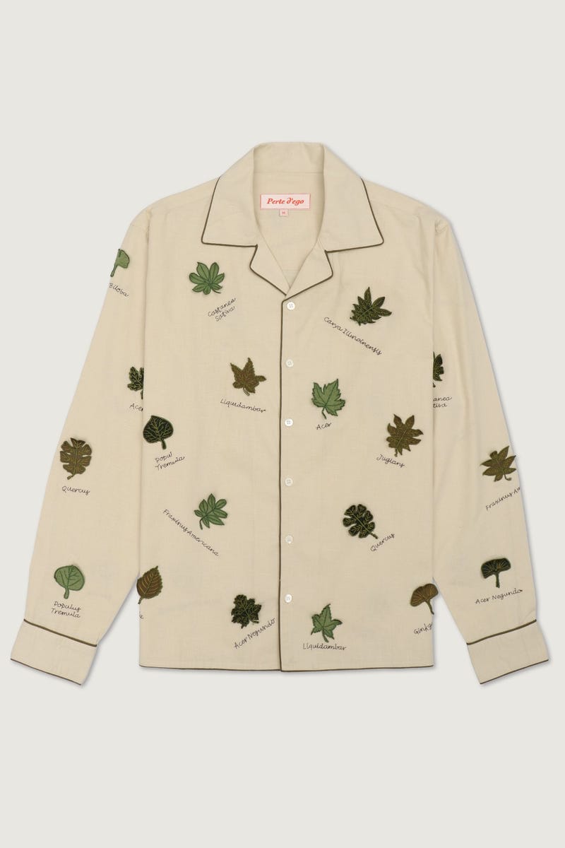 Botanical journal appliqué shirt