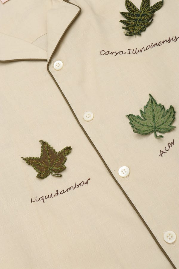 Perte D'ego — Botanical journal appliqué shirt