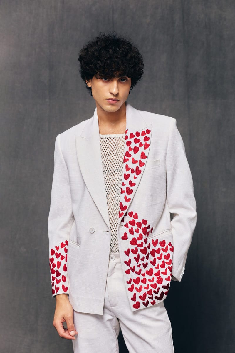 Amor Hand-Embroidered Blazer