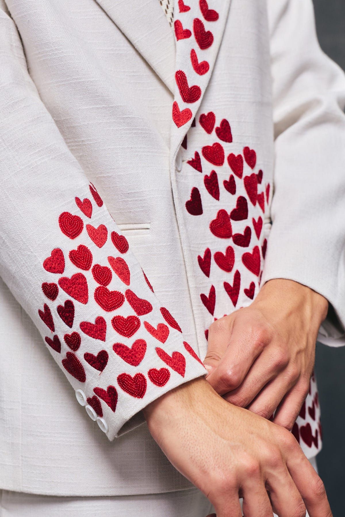 Amor Hand-Embroidered Blazer - image 3