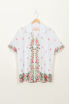 "Giardino" embroidered summer shirt view 1