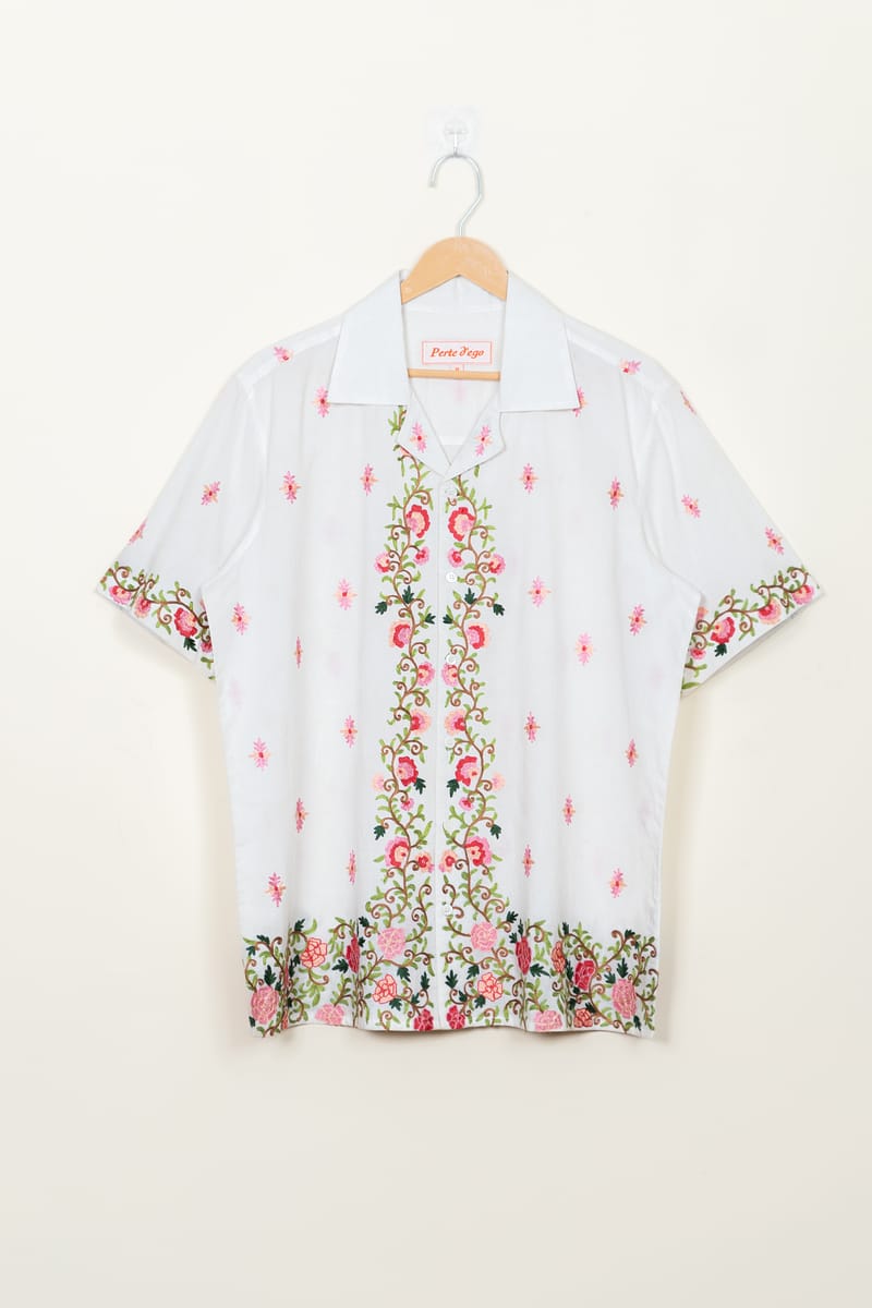 "Giardino" embroidered summer shirt