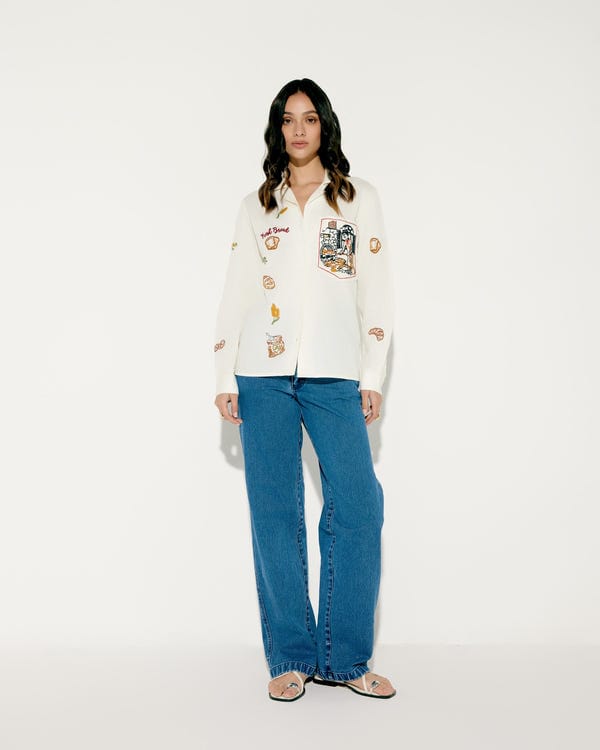 Perte D'ego — "Le Bakery" hand embroidered shirt