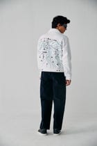 Ski lines hand embroidered jacket view 1