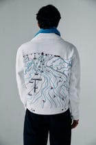 Ski lines hand embroidered jacket view 2