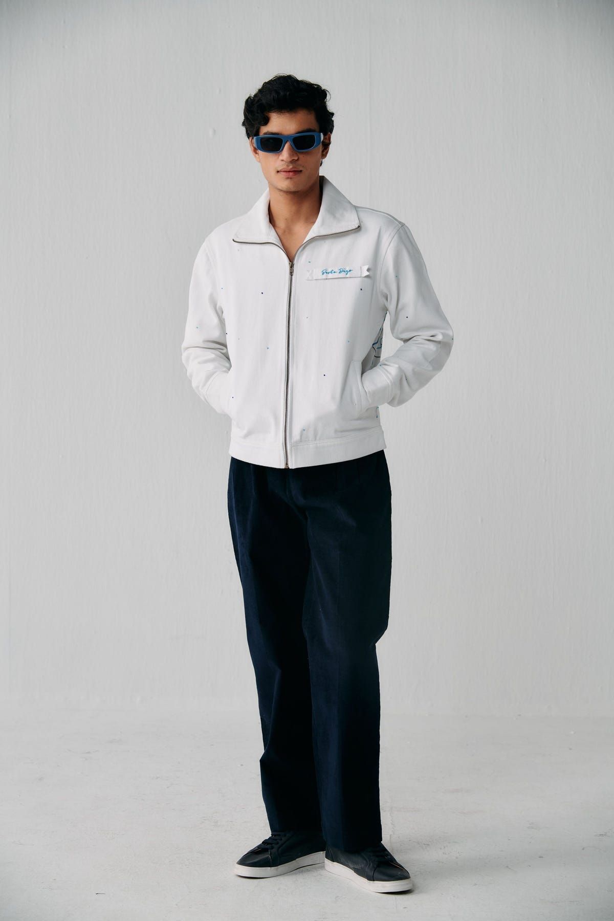 Ski lines hand embroidered jacket - image 3