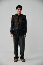 "Vegas" hand embroidered evening shirt view 2