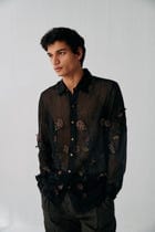"Vegas" hand embroidered evening shirt view 4
