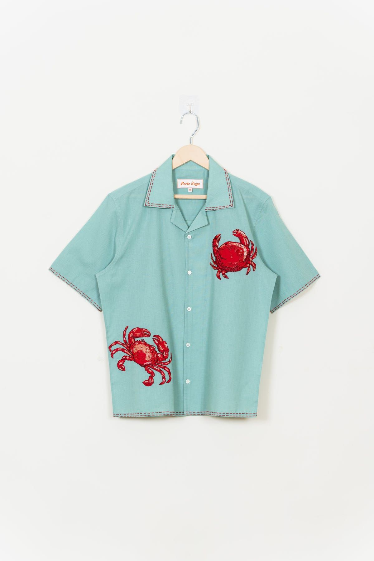 "Le crab" hand embroidered Shirt - image 1