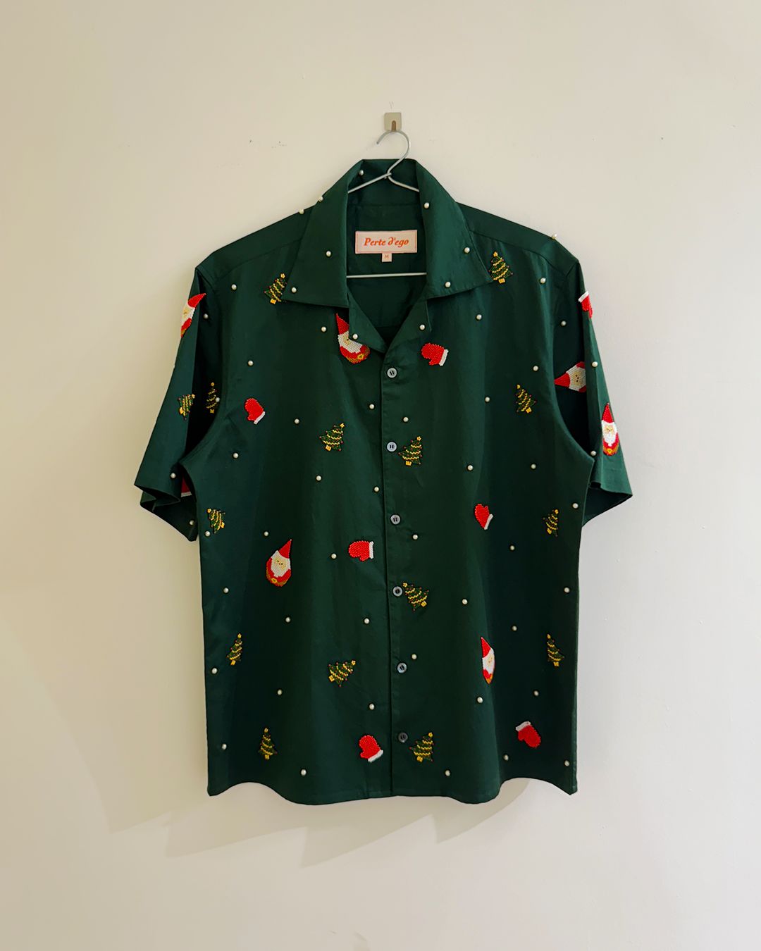 "Le christmas" beadwork shirt - image 1