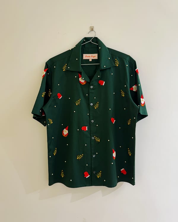 Perte D'ego — "Le christmas" beadwork shirt