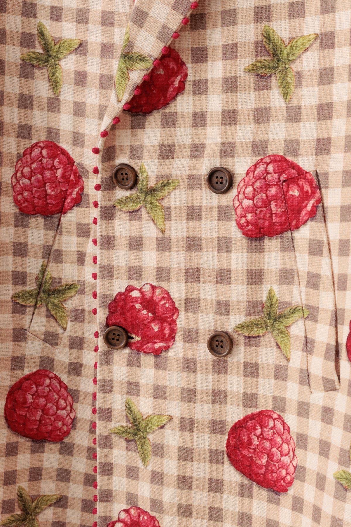 Raspberry Textured Cotton Overcoat - image 2