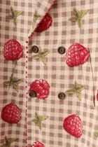 Raspberry Textured Cotton Overcoat view 2