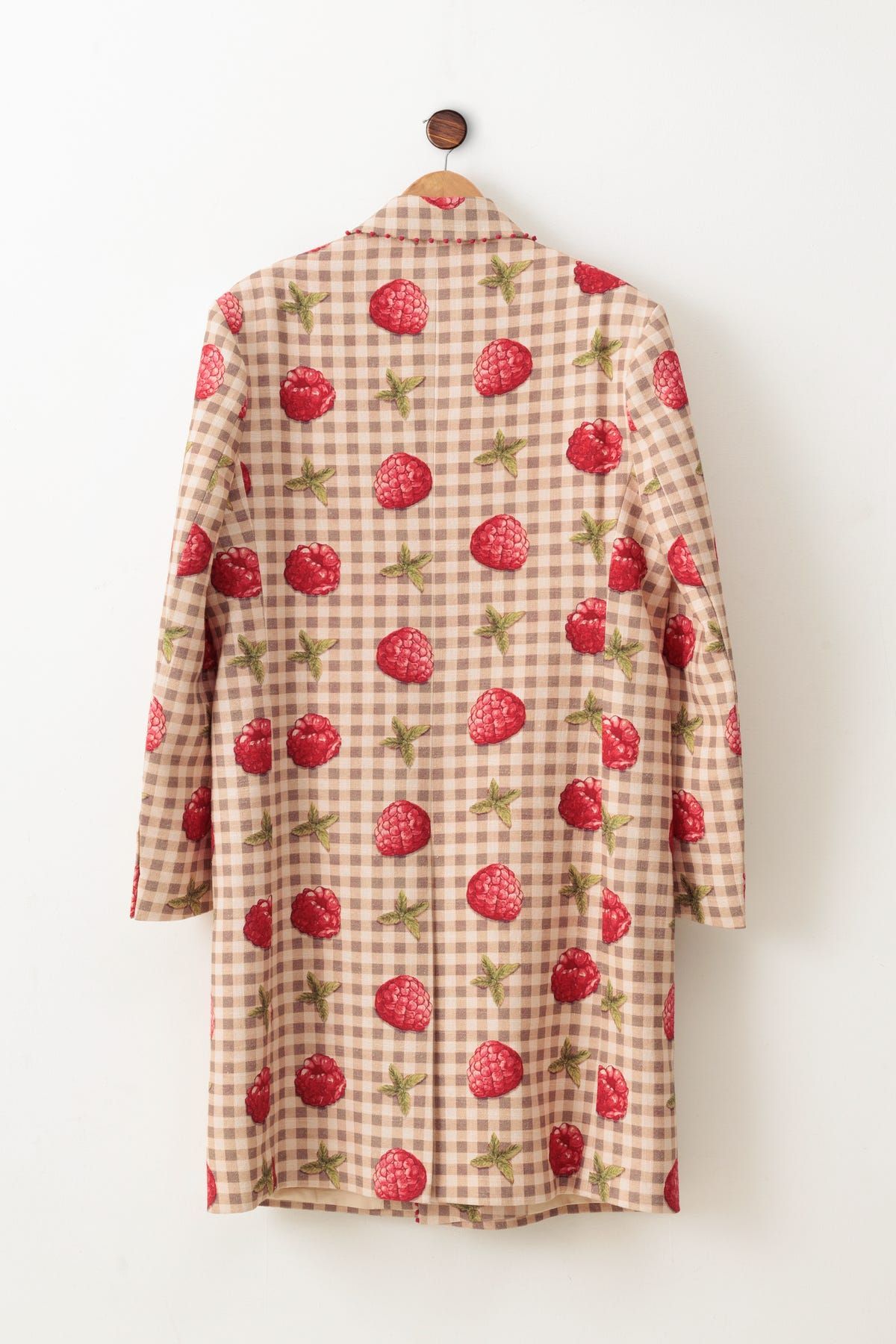 Raspberry Textured Cotton Overcoat - image 3