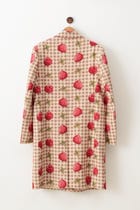 Raspberry Textured Cotton Overcoat view 3