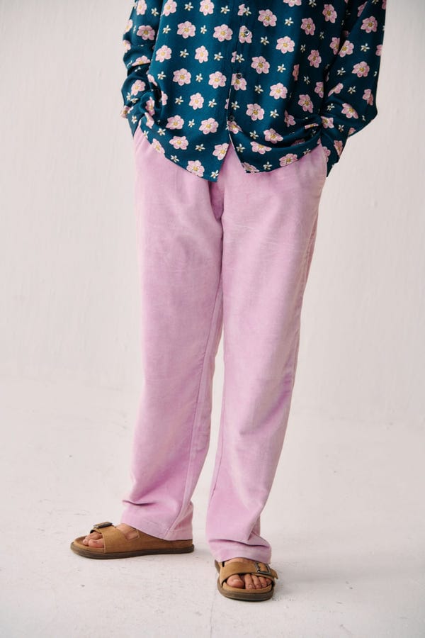 Perte D'ego — Bubblegum Pink velvet lounge pants