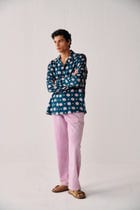 Bubblegum Pink velvet lounge pants view 2