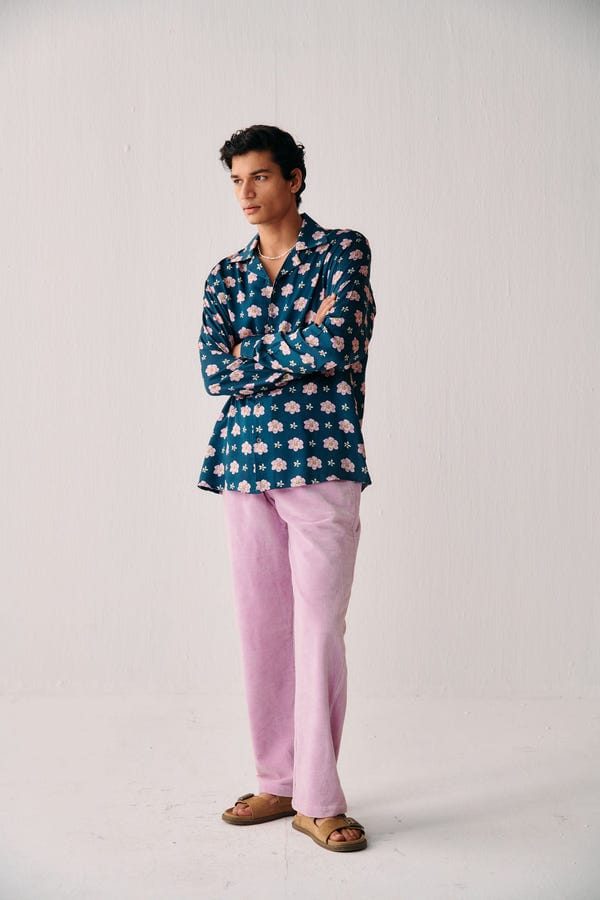 Perte D'ego — Bubblegum Pink velvet lounge pants