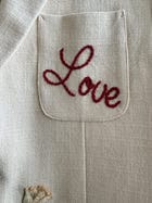 "Te amo" hand embroidered blazer view 2