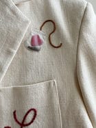 "Te amo" hand embroidered blazer view 6