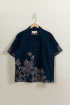 Abstract embroidered shirt view 1