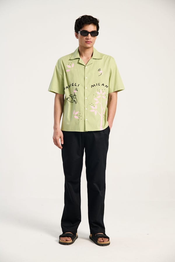 Perte D'ego — "Le Milan" hand embroidered shirt