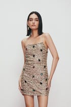 Champagne Mosaic embroidered dress view 1