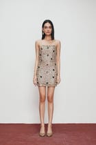 Champagne Mosaic embroidered dress view 2