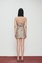 Champagne Mosaic embroidered dress view 3