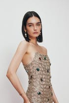 Champagne Mosaic embroidered dress view 6