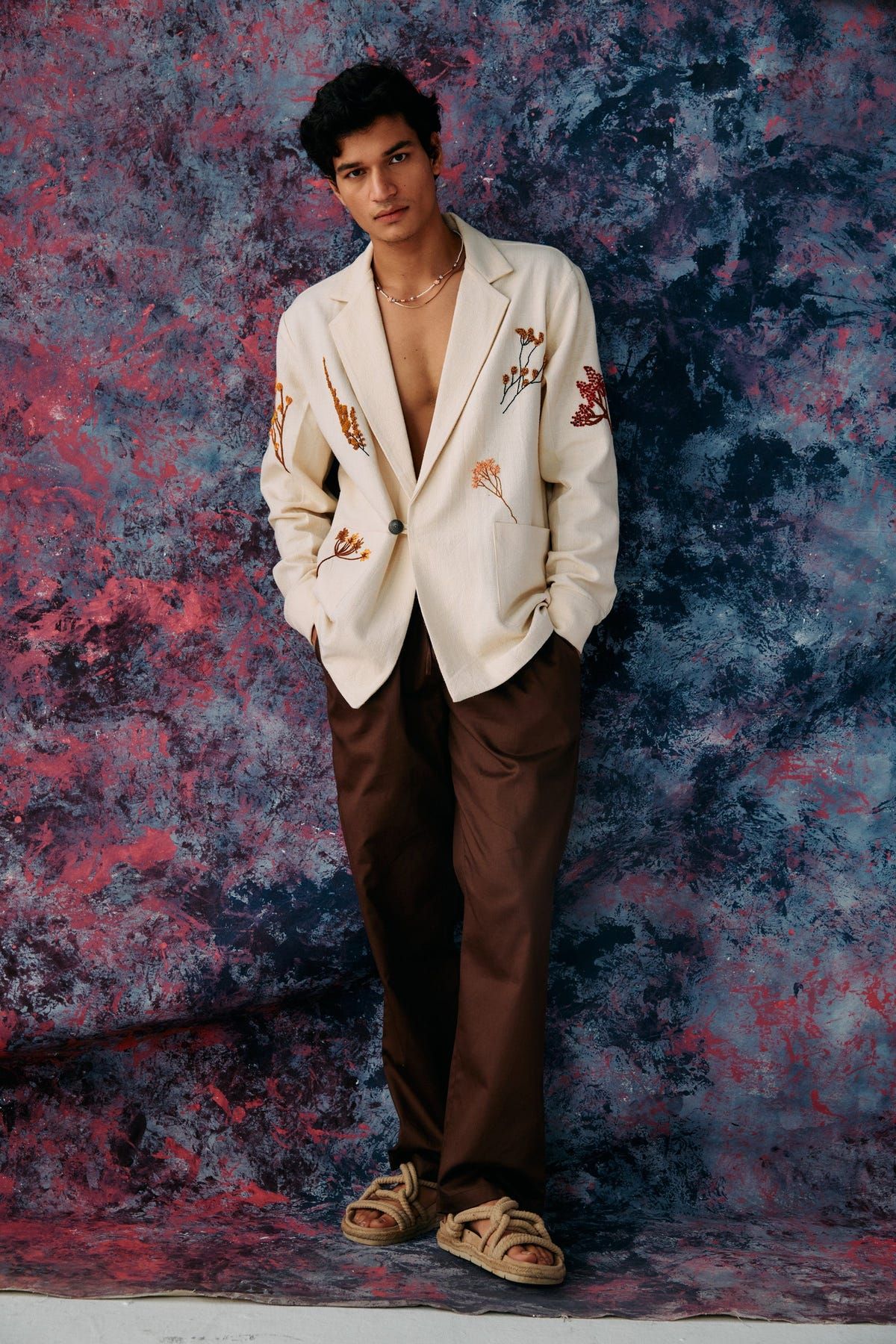 Cotton lounge pants- Chocolate brown - image 1