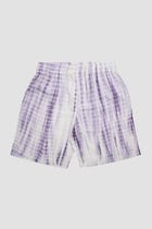 Lavender shibori shorts view 2