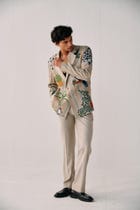 Tropical hand embroidered blazer view 5