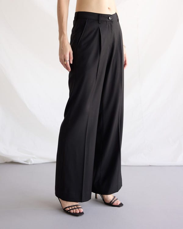 Perte D'ego — Black Flayered Pants