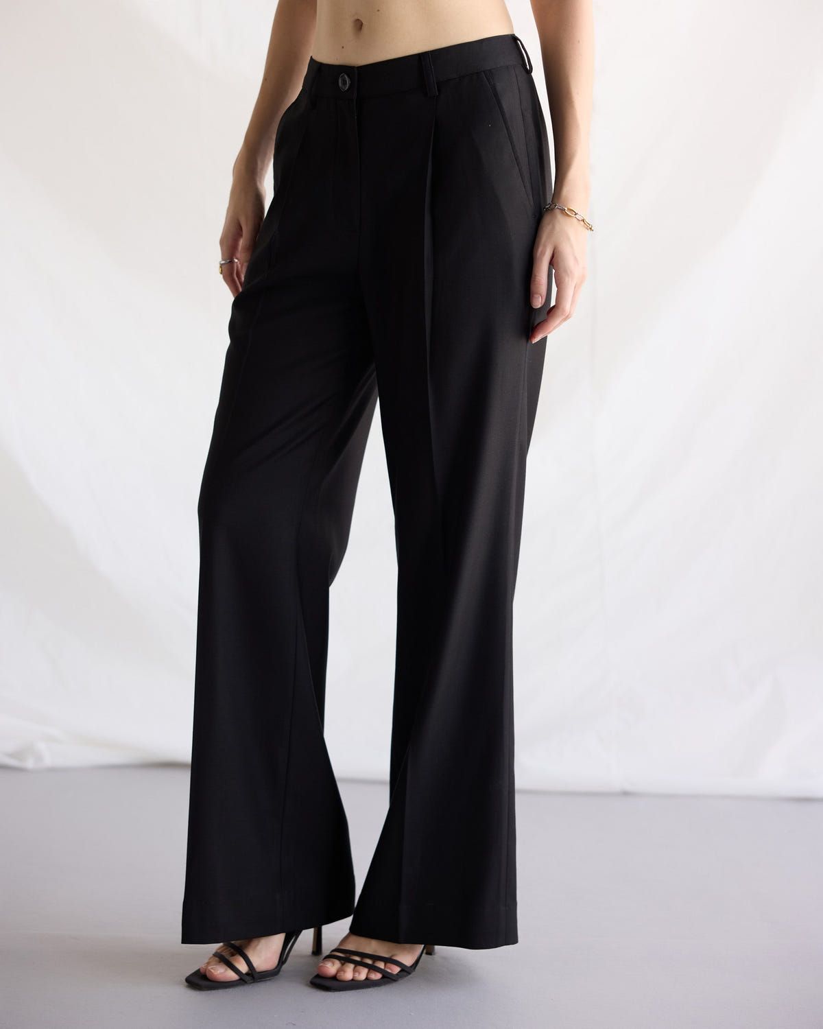 Black Flayered Pants - image 2