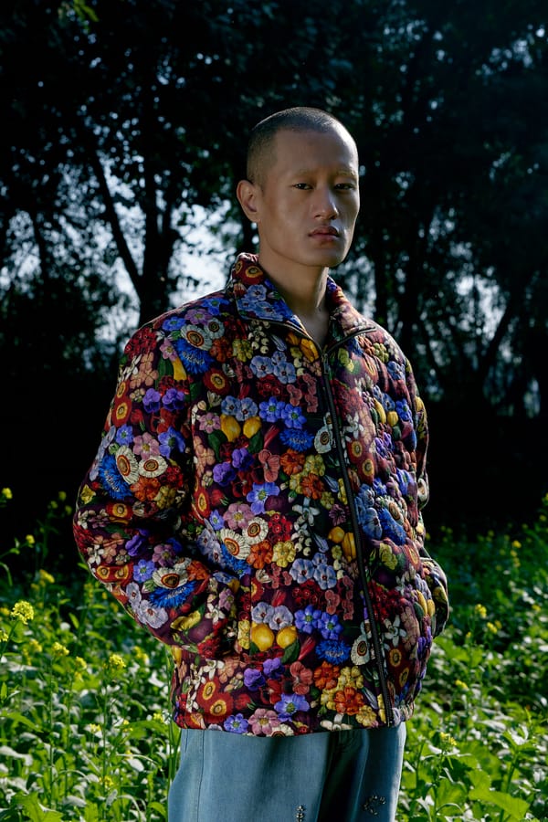 Perte D'ego — "Spring bloom" quilted jacket