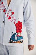 "Lovers in the city" hand embroidered resort blazer view 2