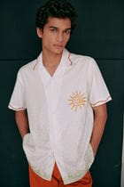 Summer day embroidered shirt view 1