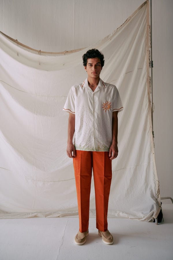 Perte D'ego — Summer day embroidered shirt