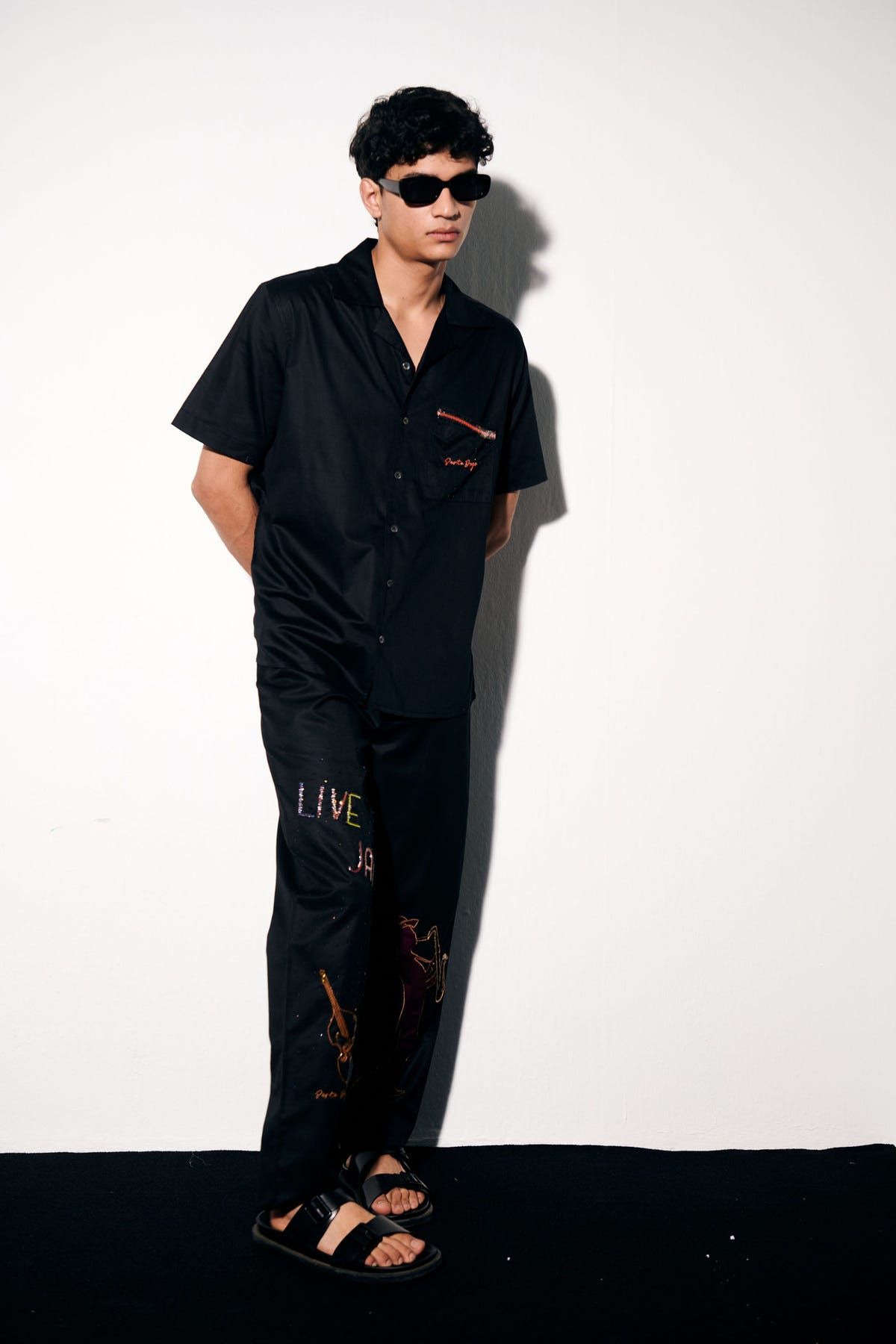 "Live jazz" hand embroidered Shirt - image 3