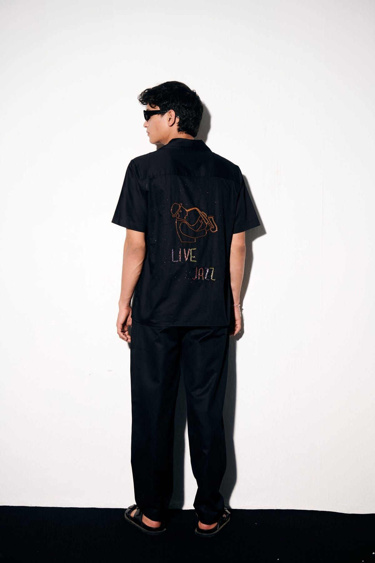 "Live jazz" hand embroidered Shirt - image 4