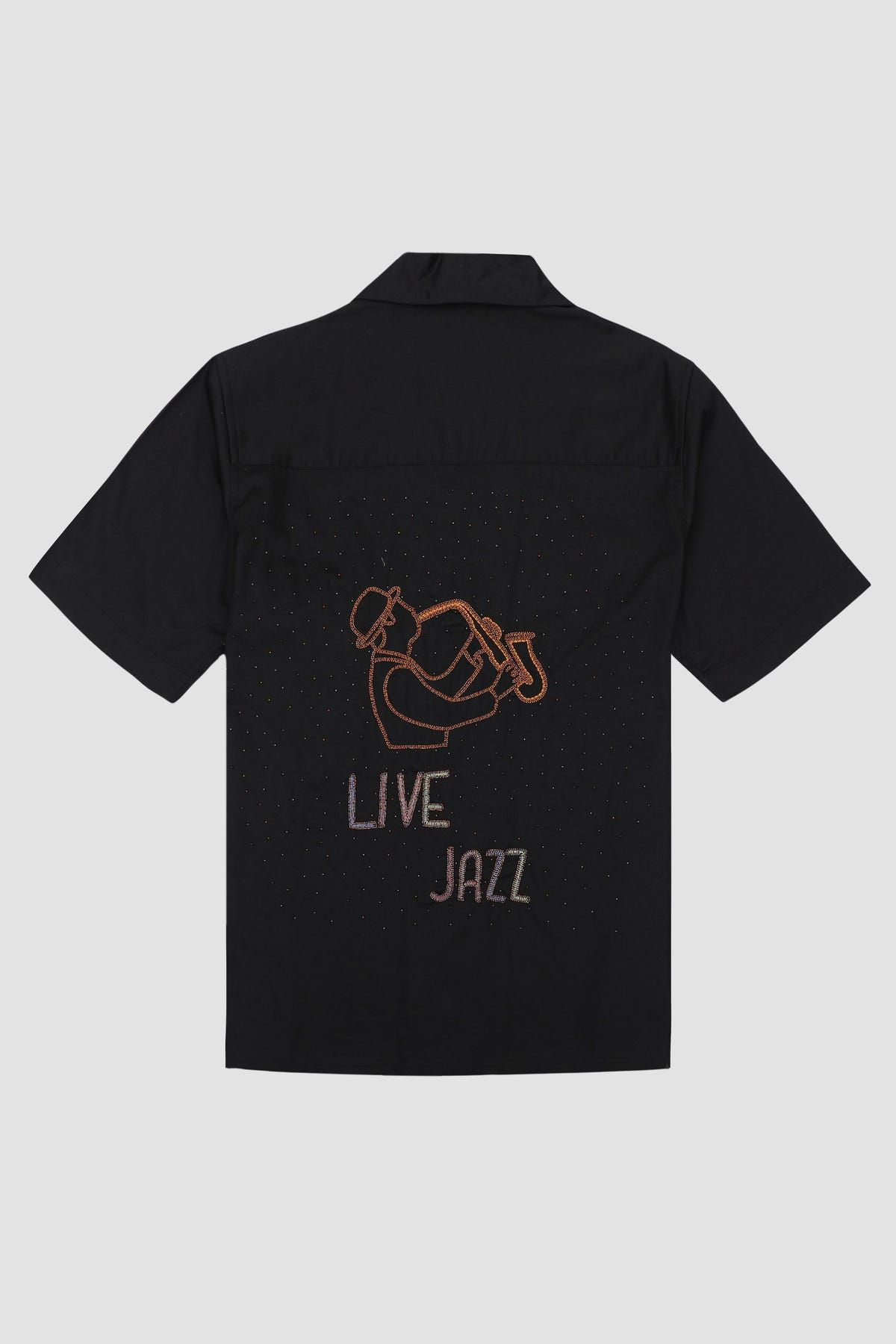 "Live jazz" hand embroidered Shirt - image 6