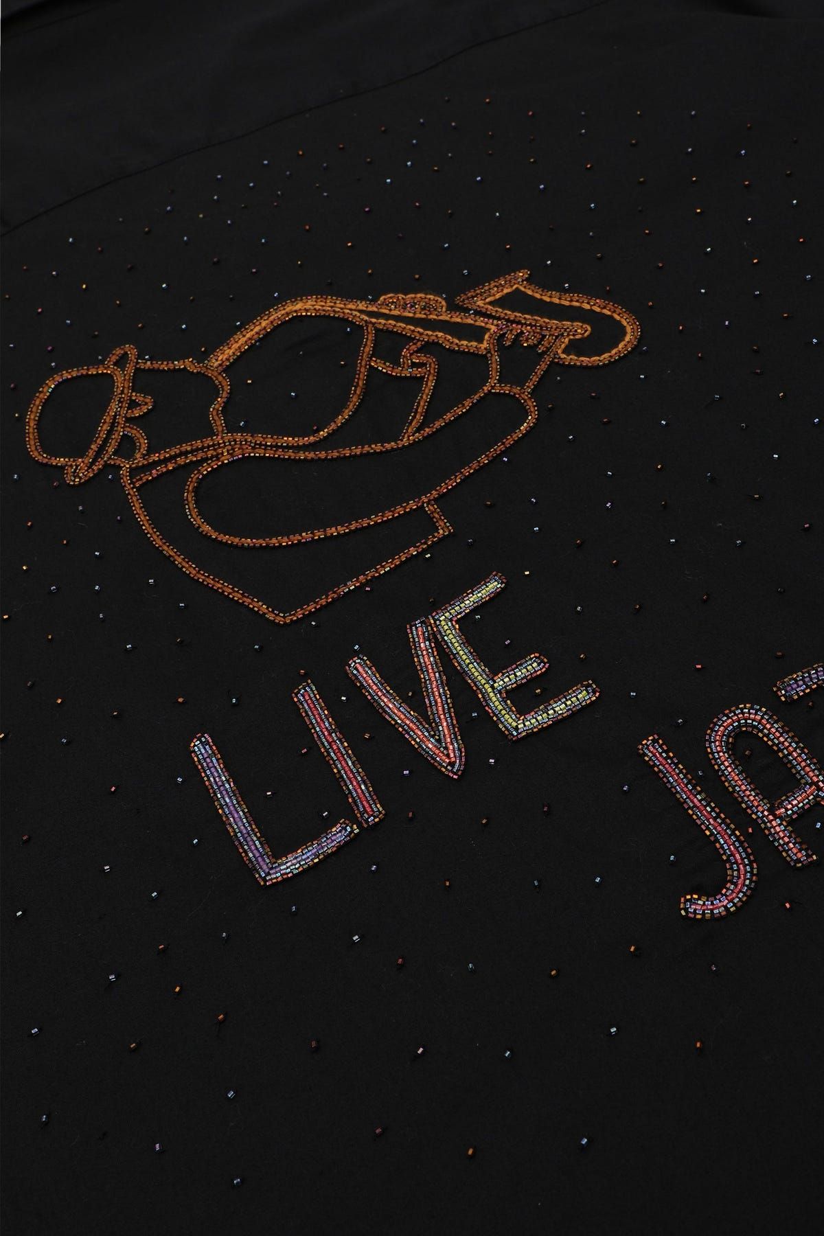 "Live jazz" hand embroidered Shirt - image 7
