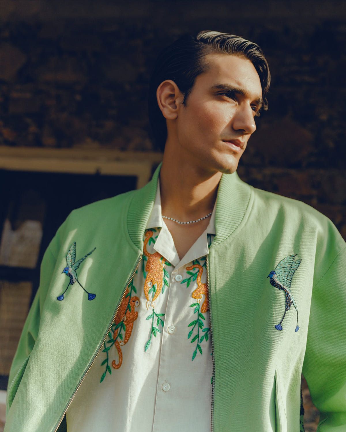 "Afternoon at the garden" hand embroidered jacket - image 2