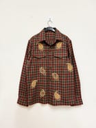 Hand embroidered paisley wool overshirt view 1
