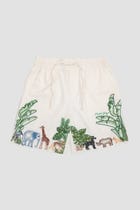 Safari embroidered shorts view 1