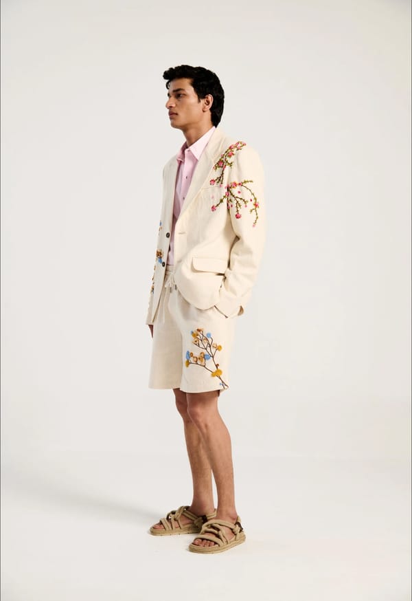 Perte D'ego — "Le summer" hand embroidered shorts